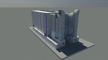 Окрасочно-сушильная камера тупикового типа SPK-12.5.6 для коммерческого транспорта