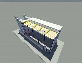 Окрасочно-сушильная камера тупикового типа SPK-12.5.6 для коммерческого транспорта